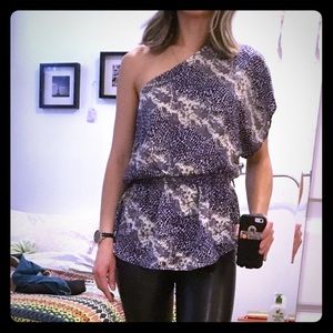Purple animal print top